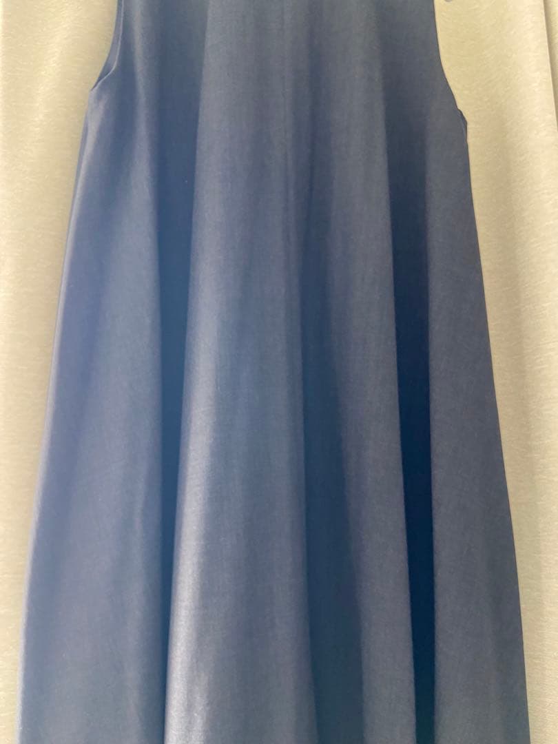 【極美品】mizuiroind ミズイロインド フレア　ジレ　ワンピースグレー