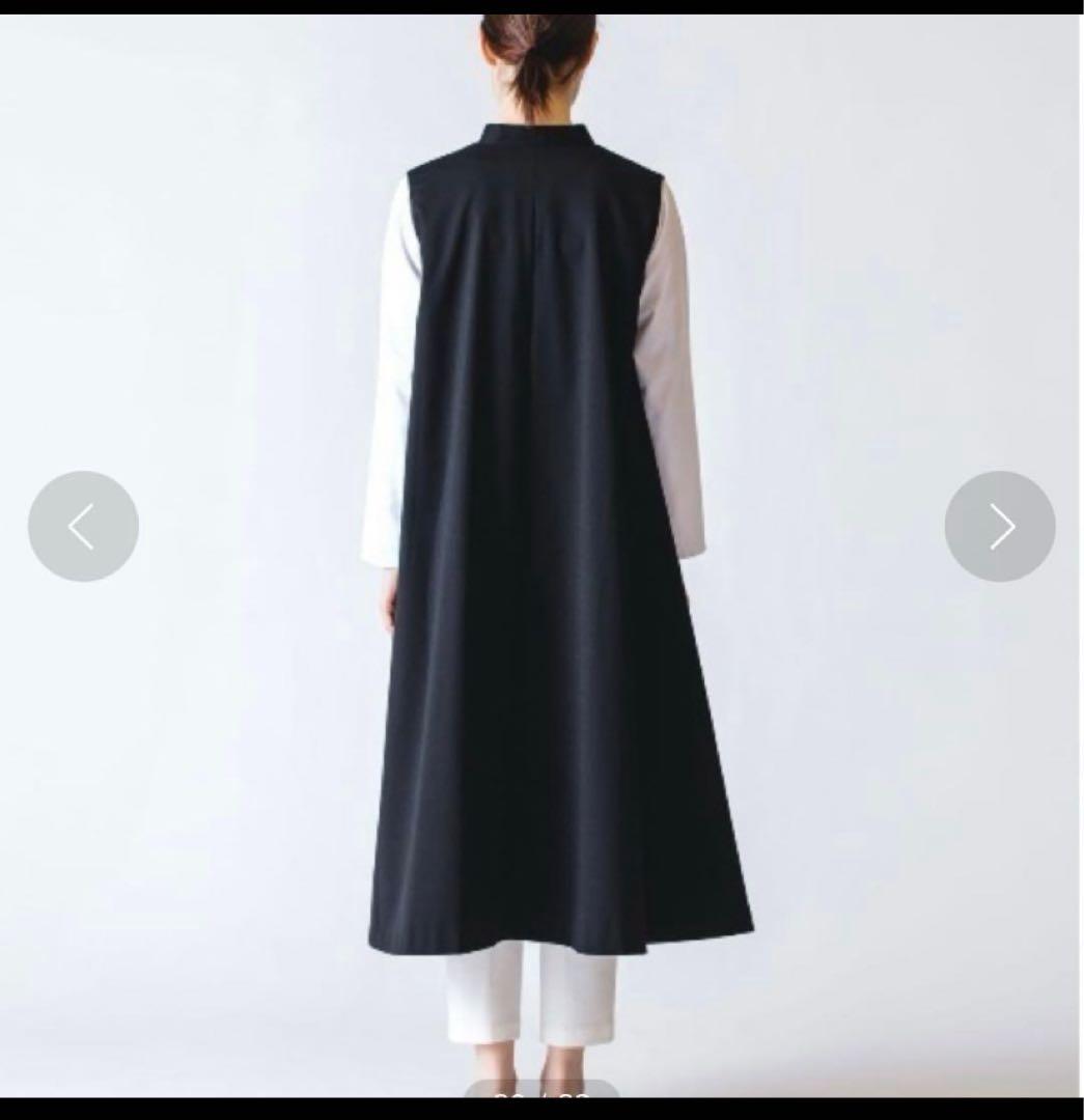 【極美品】mizuiroind ミズイロインド フレア　ジレ　ワンピースグレー
