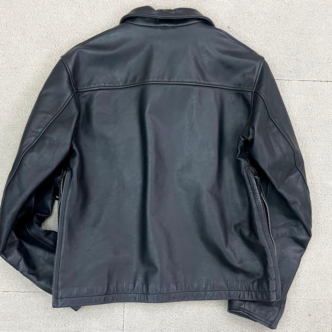 SQUADRON (スコードロン) レザージャケット ブラック size 36
