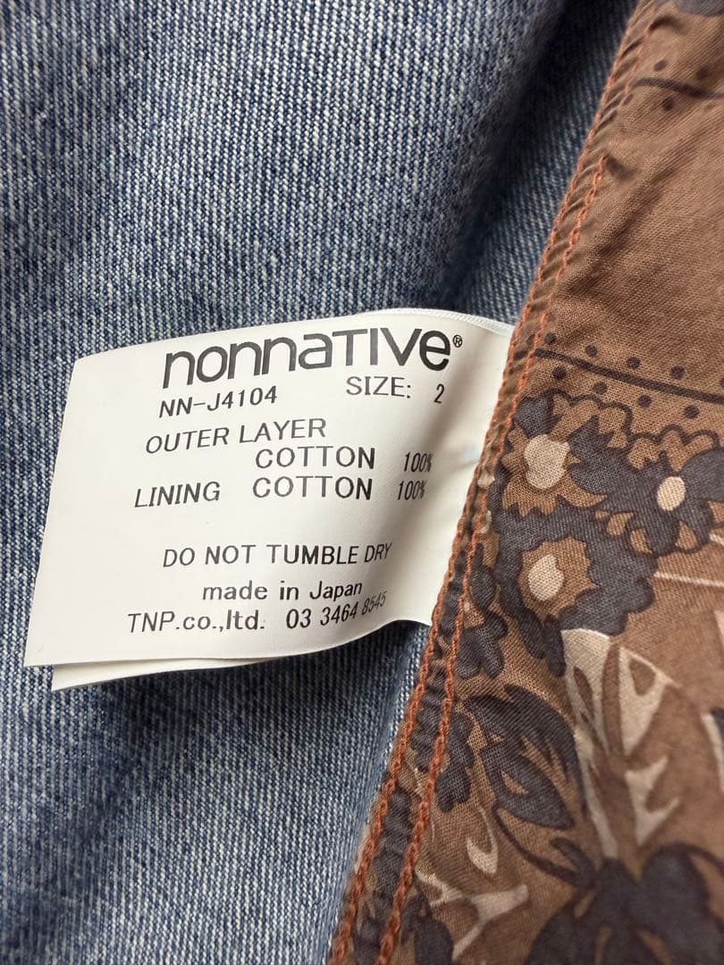 【nonnative】ノンネイティブ　デニムジャケット