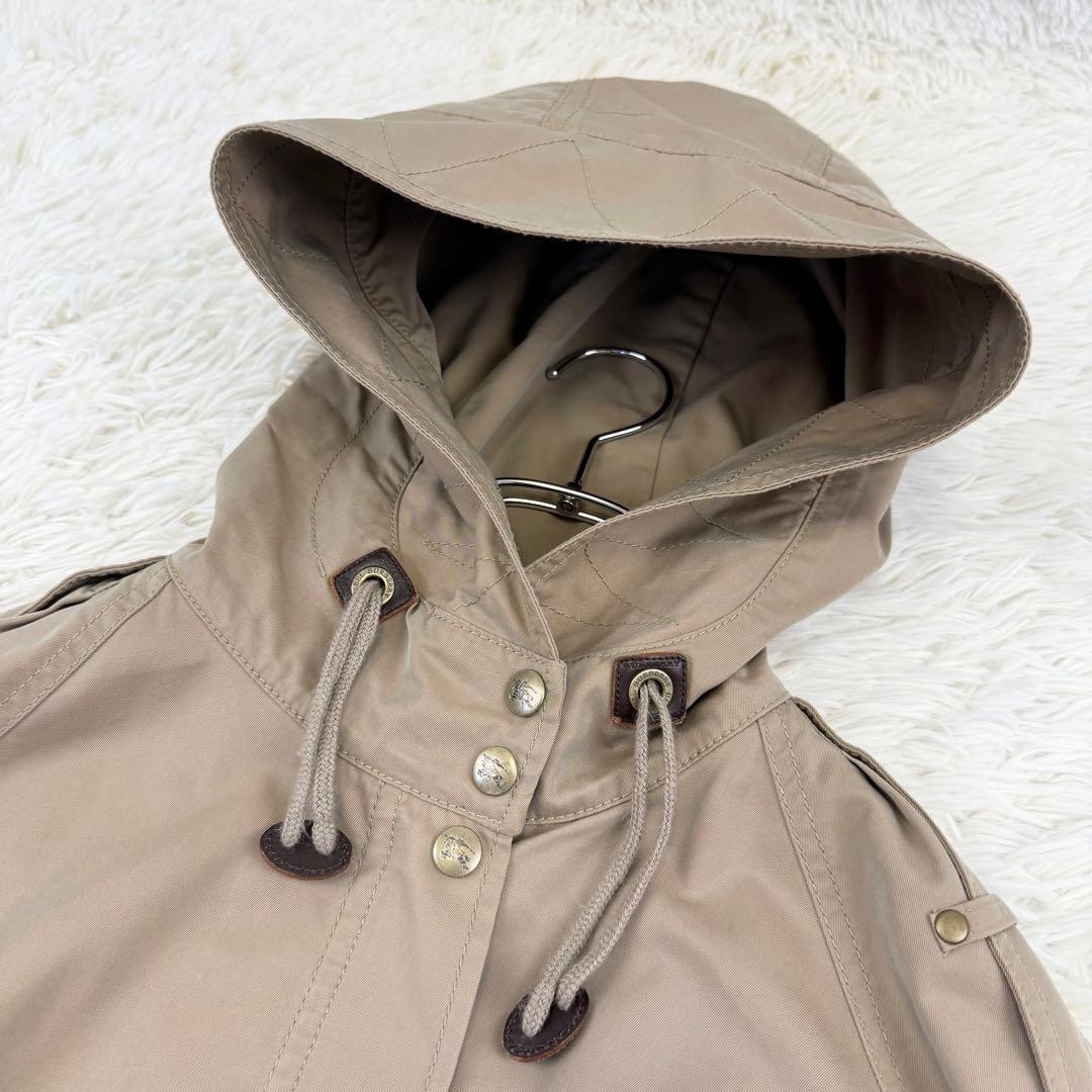美品 バーバリーブルーレーベル Burberry ケープ コート トレンチ 38