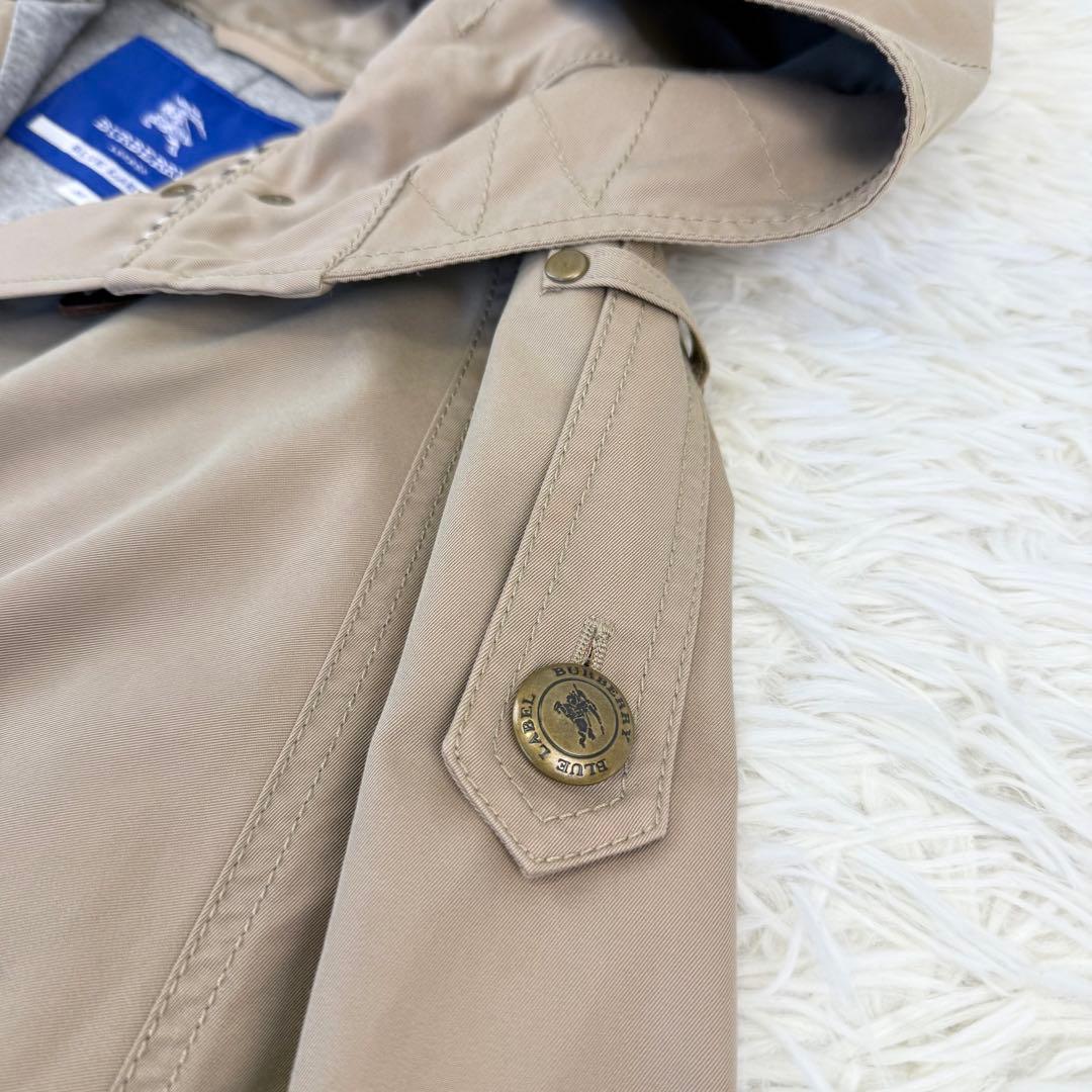 美品 バーバリーブルーレーベル Burberry ケープ コート トレンチ 38