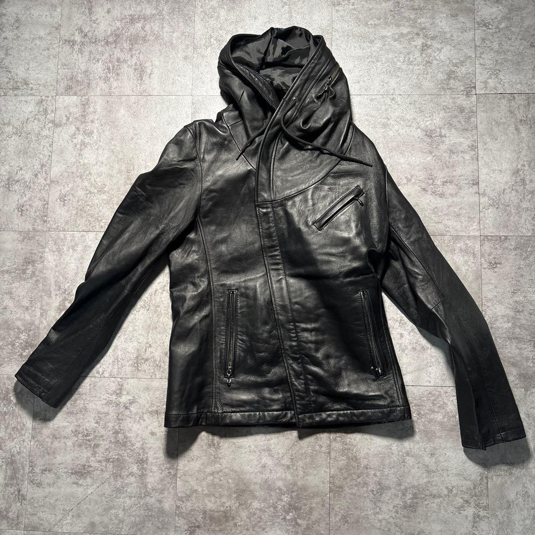 極美品　希少XL katharine hamnett leather jkt