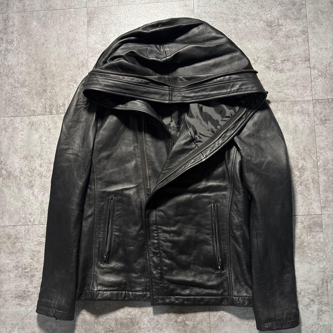 極美品　希少XL katharine hamnett leather jkt