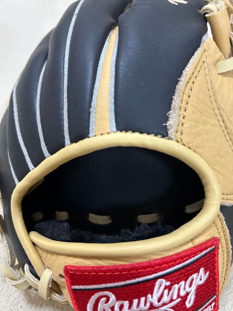 Rawlings 軟式グローブ 黒/ベージュ 新作