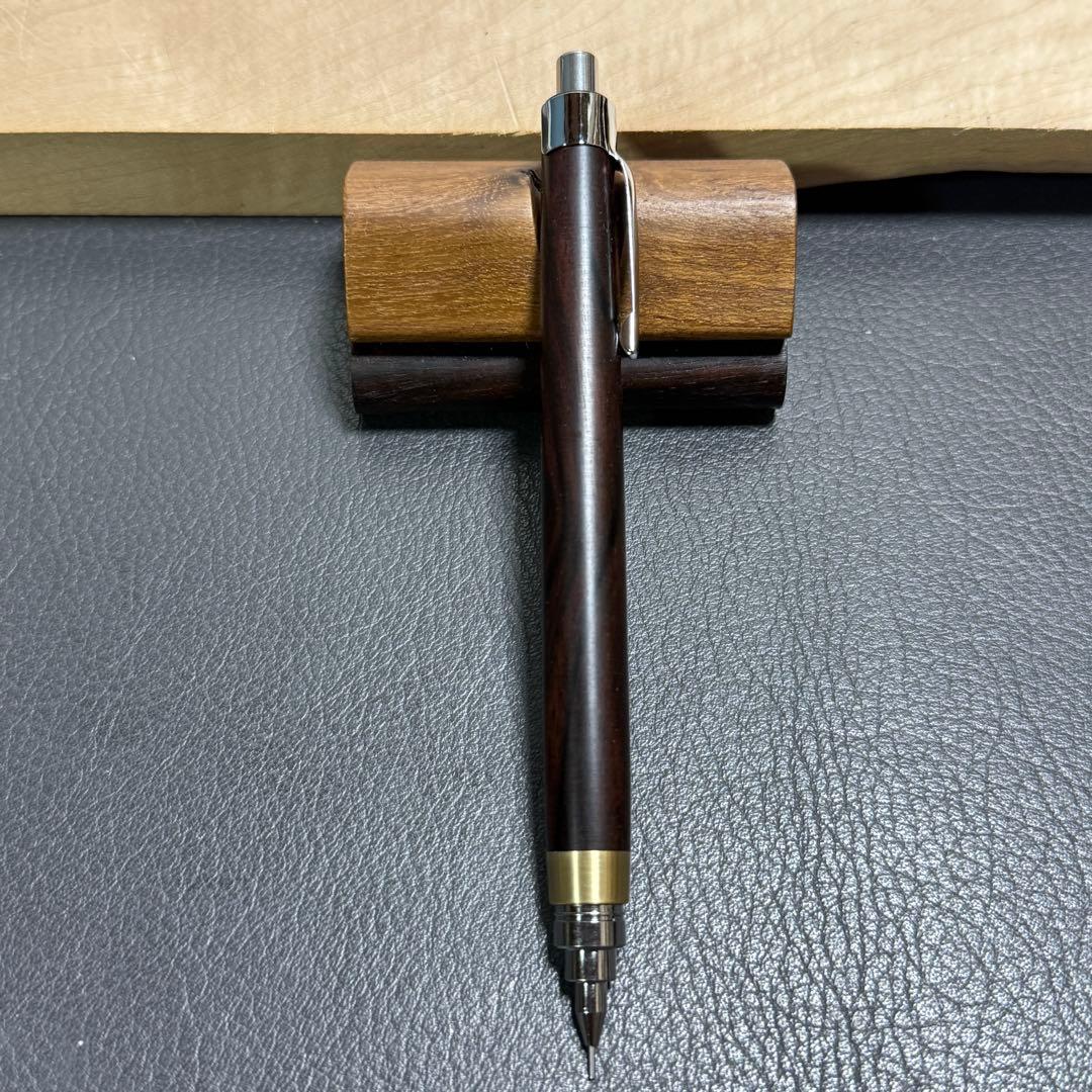 103黒檀　木製シャーペン　最強低重心　真鍮
