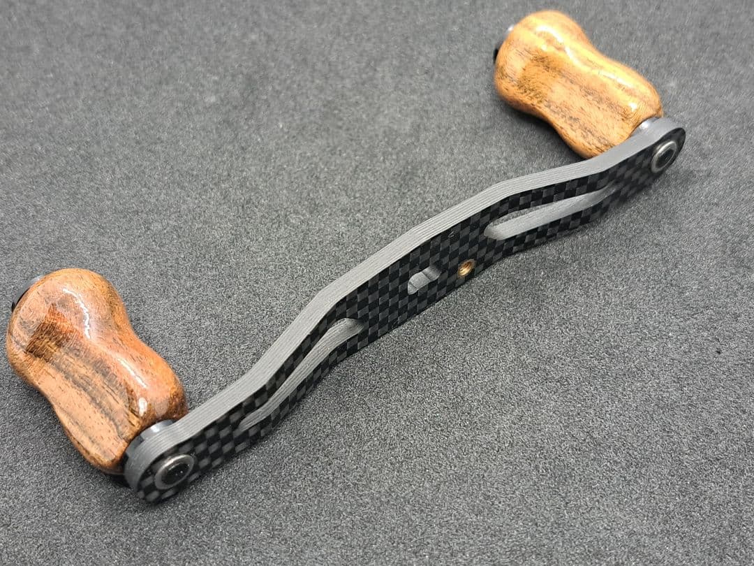 カーボンハンドル　ウッドノブセット　シマノ対応　全長105m軸間95mm