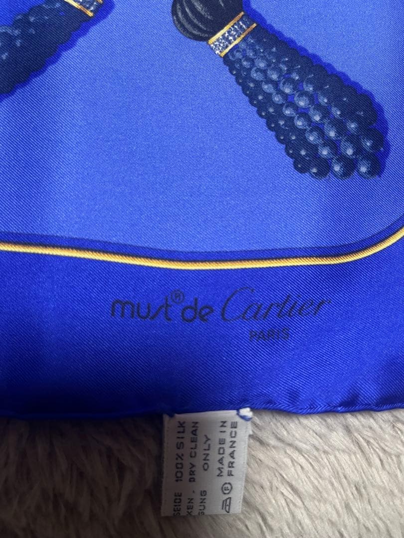 must de Cartier カルティエ シルクスカーフ ヴィンテージ