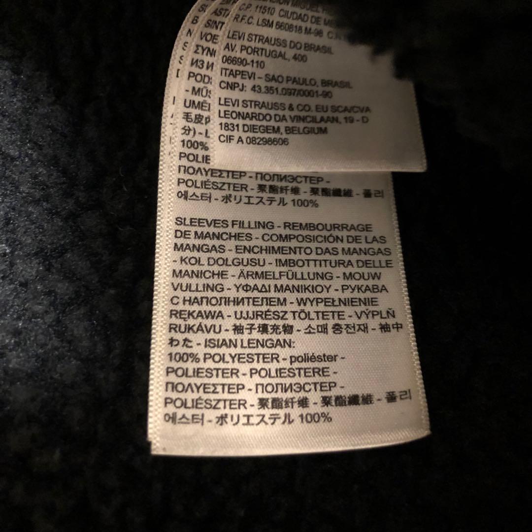 美品　LEVI'S ボア襟付きジャケット Ｌサイズ ブラック