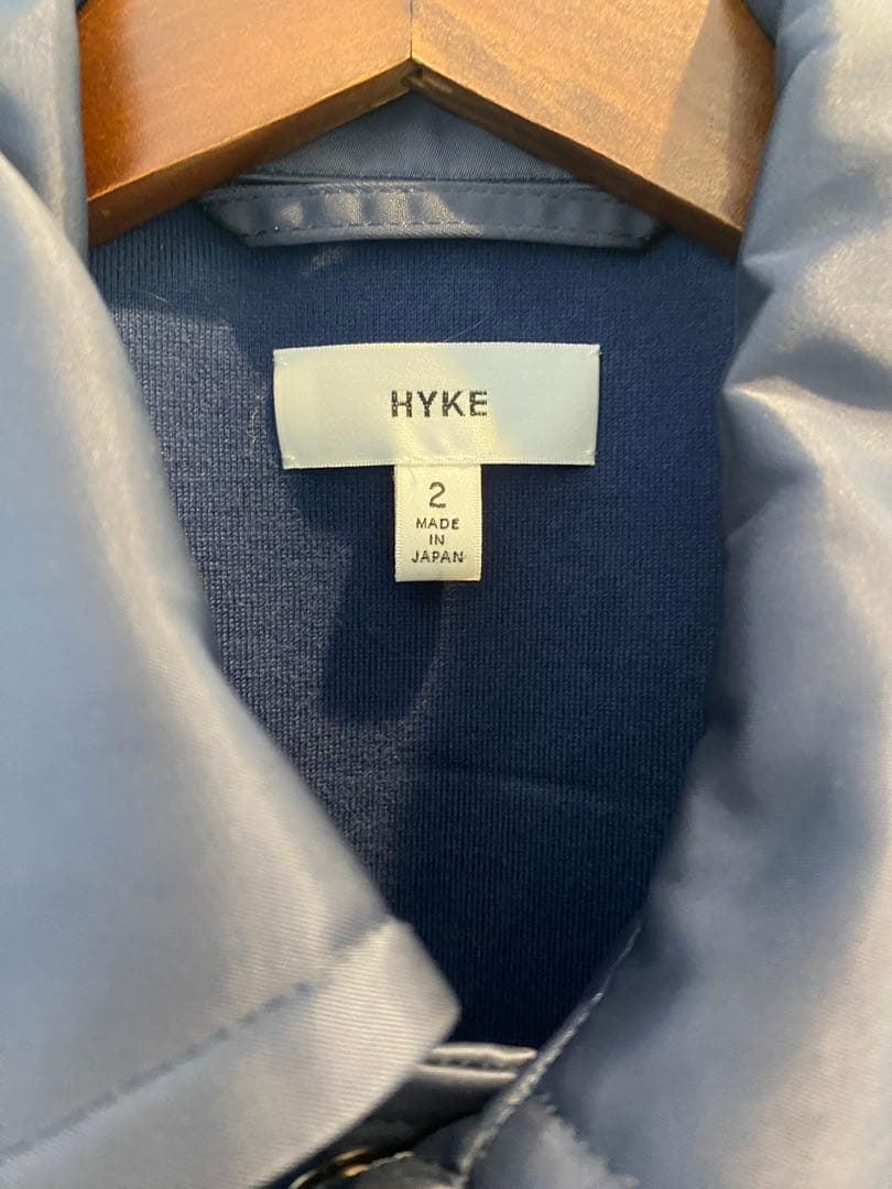 HYKE ナイロン ボンディング コーチジャケット