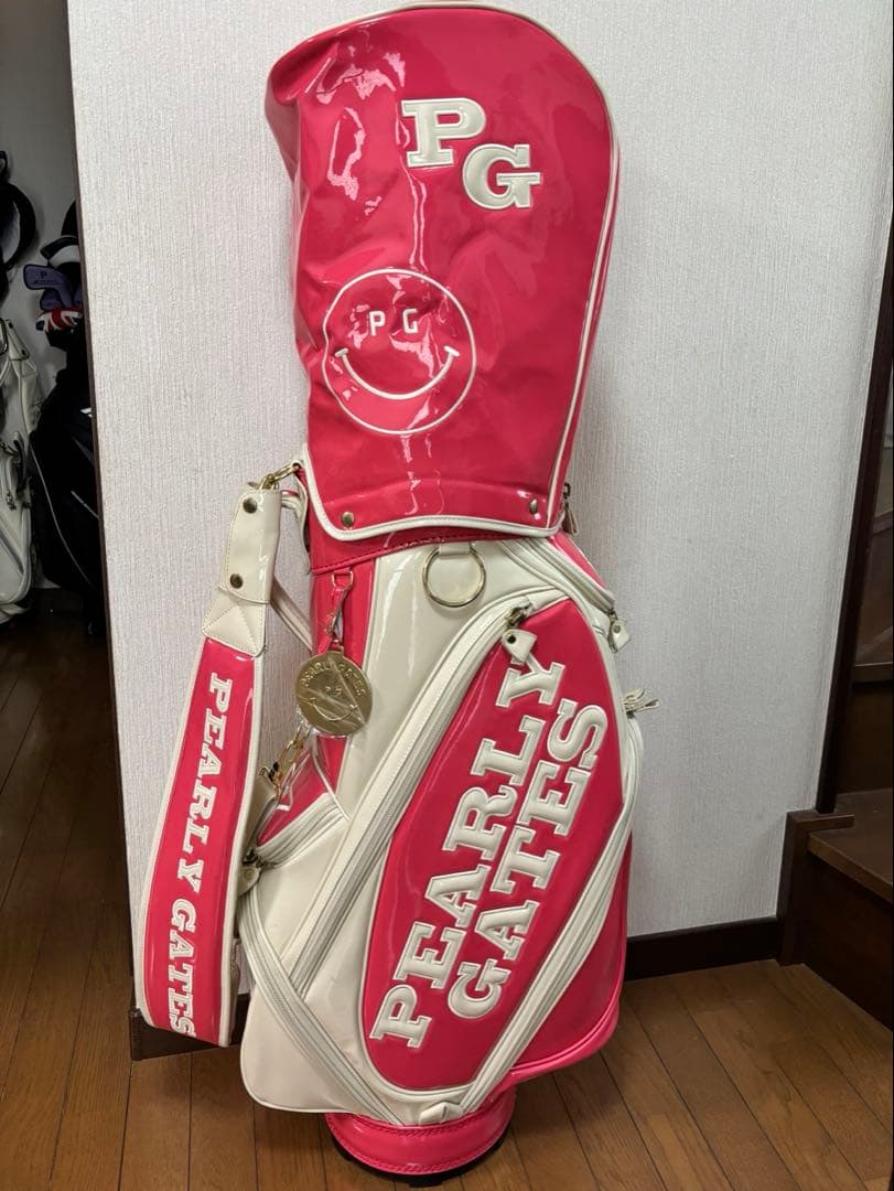 PEARLY GATES キャディバッグ 限定カラー　ミルキーピンク/ホワイト