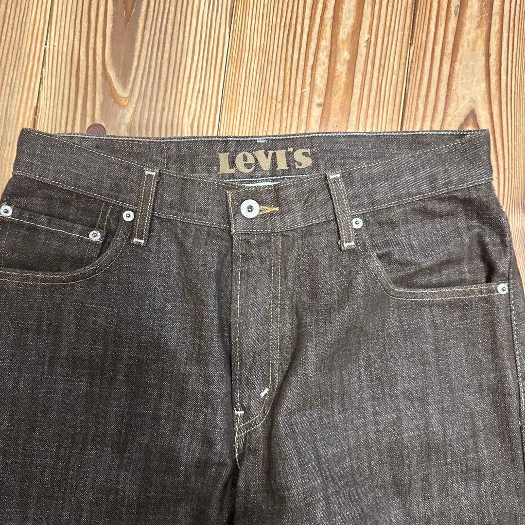 LEVI'S 569 W30 L30 刺繍ブラウンデニム