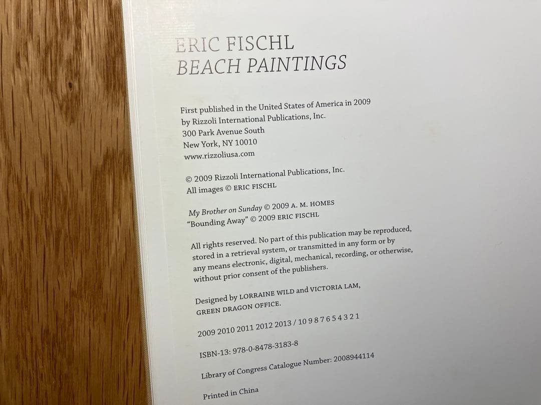 ERIC FISCHL / BEACH PAINTINGS（画集）