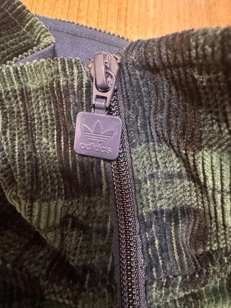 adidas originals ハーフジップ チェック プルオーバー S