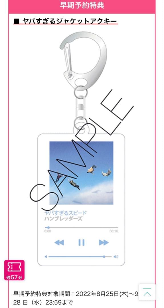 未開封 ハンブレッダーズ ヤバすぎるスピード 初回生産限定盤 HMV 早期特典付