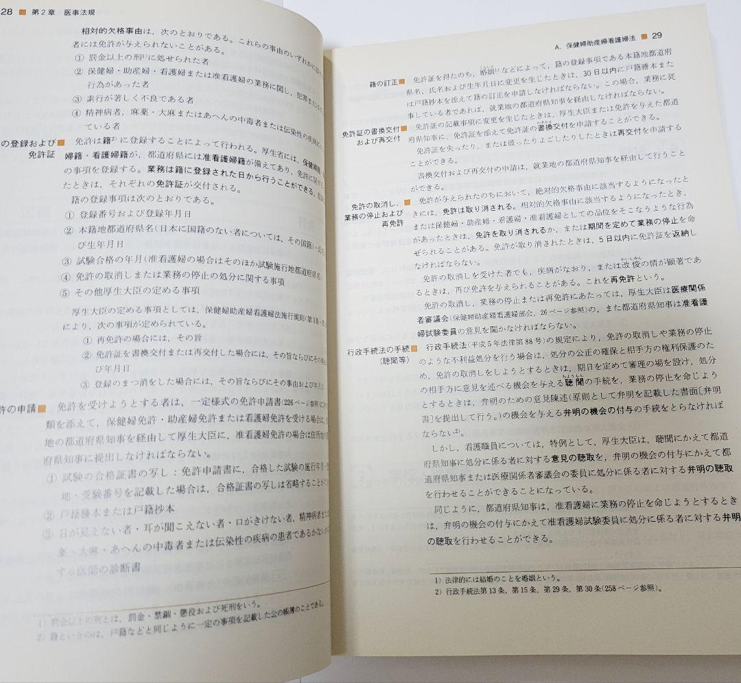 系統看護学講座　関係法規　本　参考書