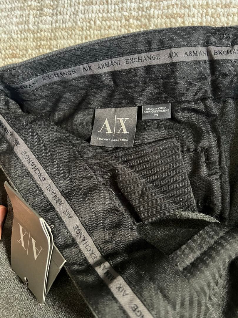 Ar mani Xブラック スリムフィット ゴルフパンツ