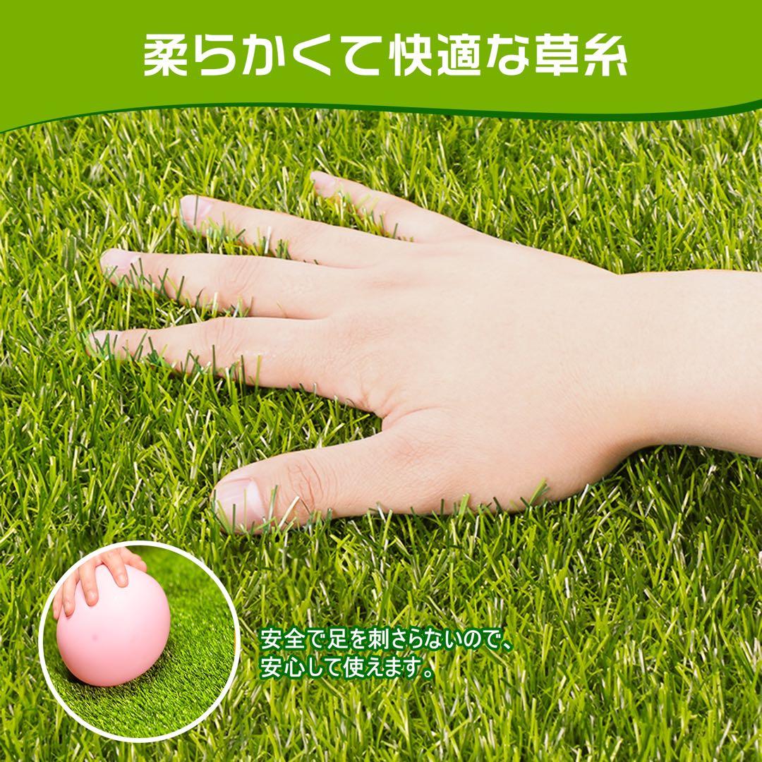耐久 人工芝 ロール リアル 1m×10m 芝丈30mm 密度2倍固定ピン付