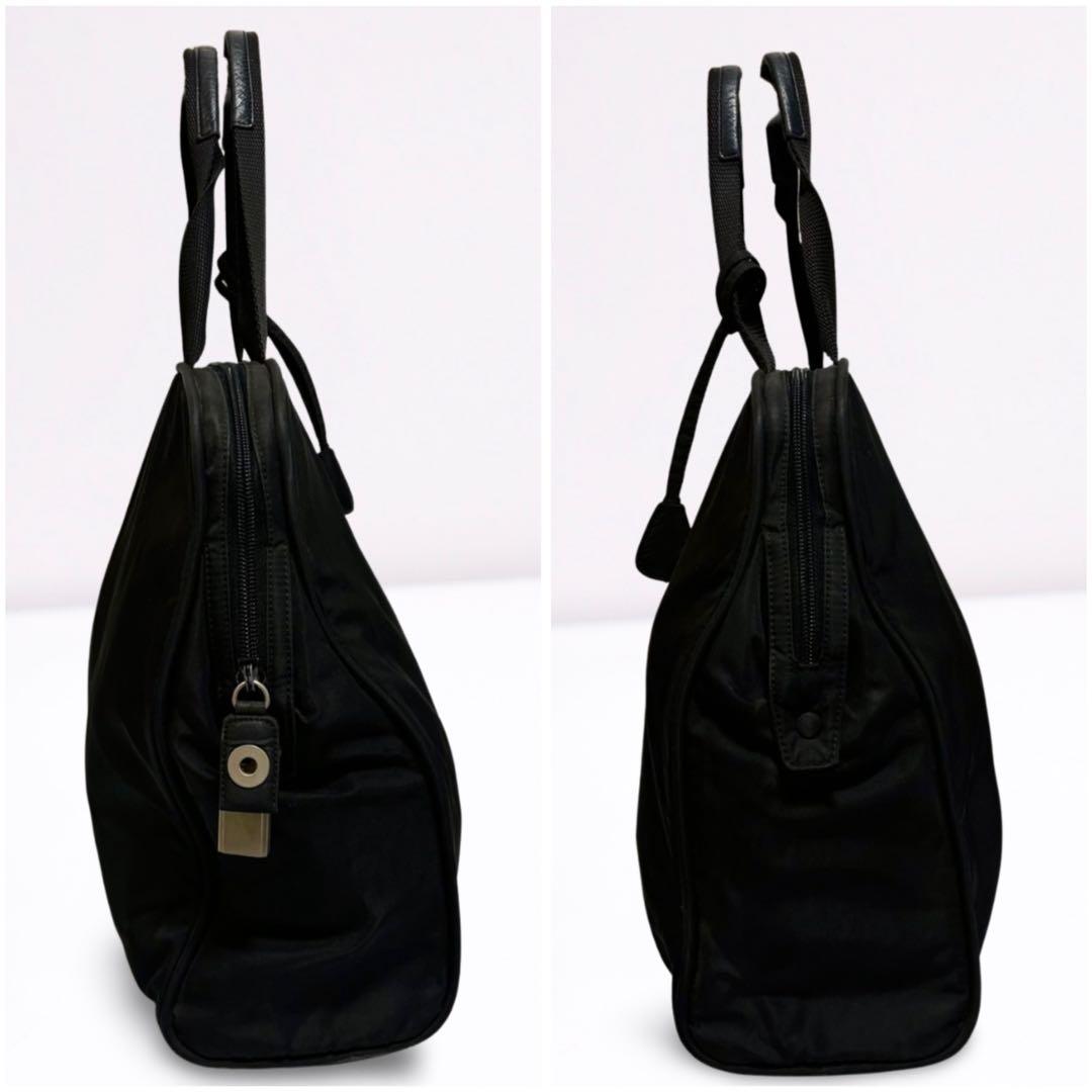 【正規品】プラダ PRADA トートバッグ ナイロン 三角ロゴ 黒 鍵付き A4