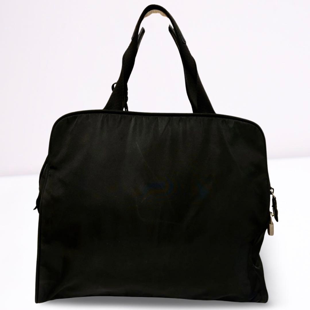 【正規品】プラダ PRADA トートバッグ ナイロン 三角ロゴ 黒 鍵付き A4