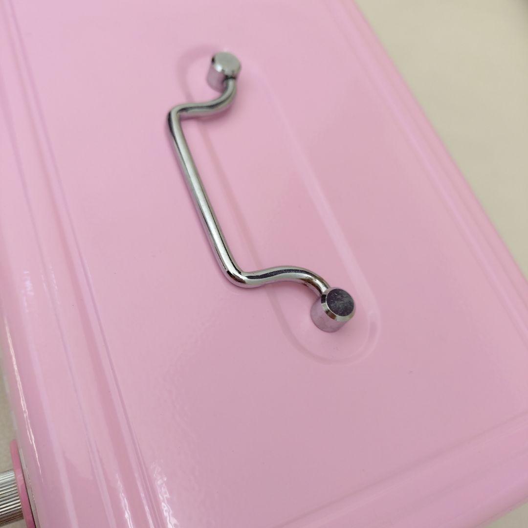 ハローキティ　レトロ手提げ金庫　ピンク