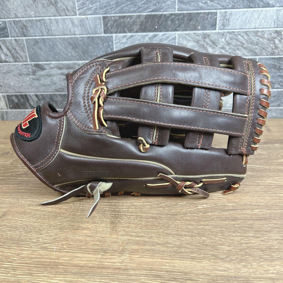 【希少】ZETT　ゼット　グローブ　旧ロゴ　外野手用　右投げ　ダークブラウン