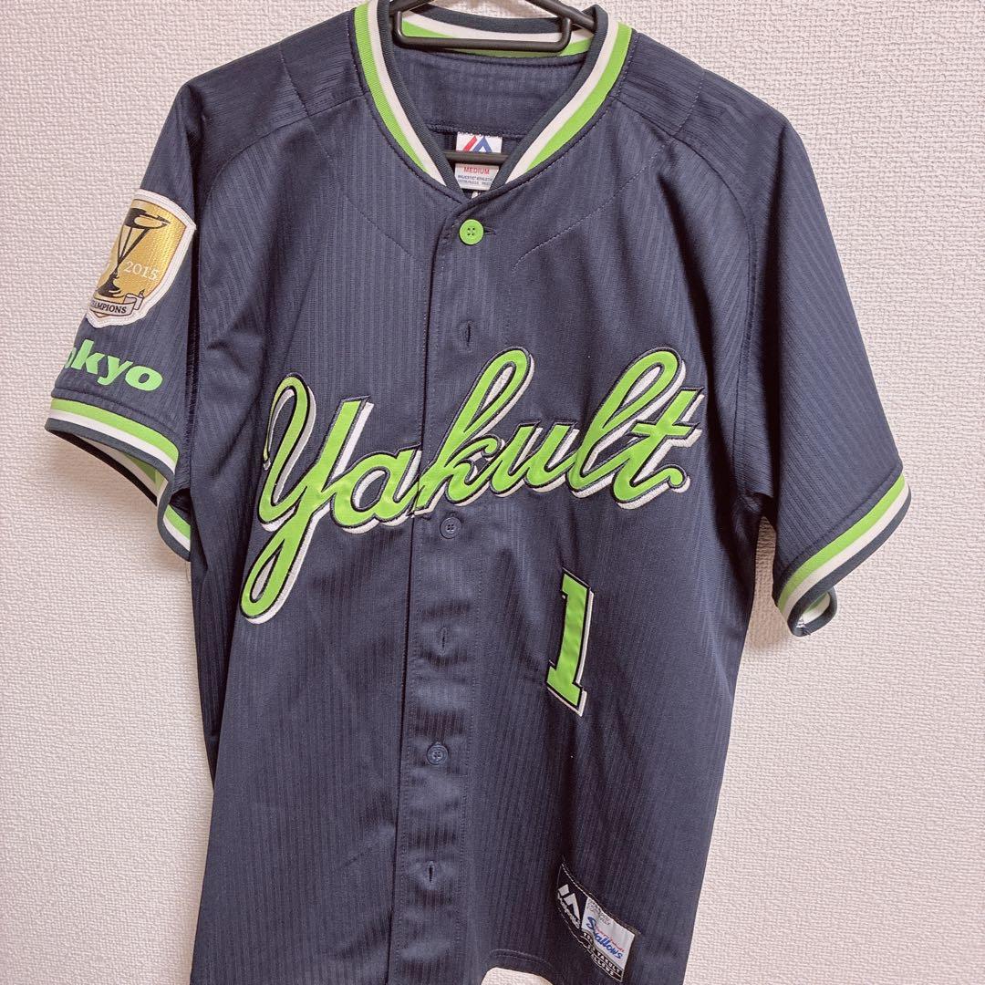 山田哲人(東京ヤクルトスワローズ)ユニフォーム（サイズ：M／MAJESTIC製）