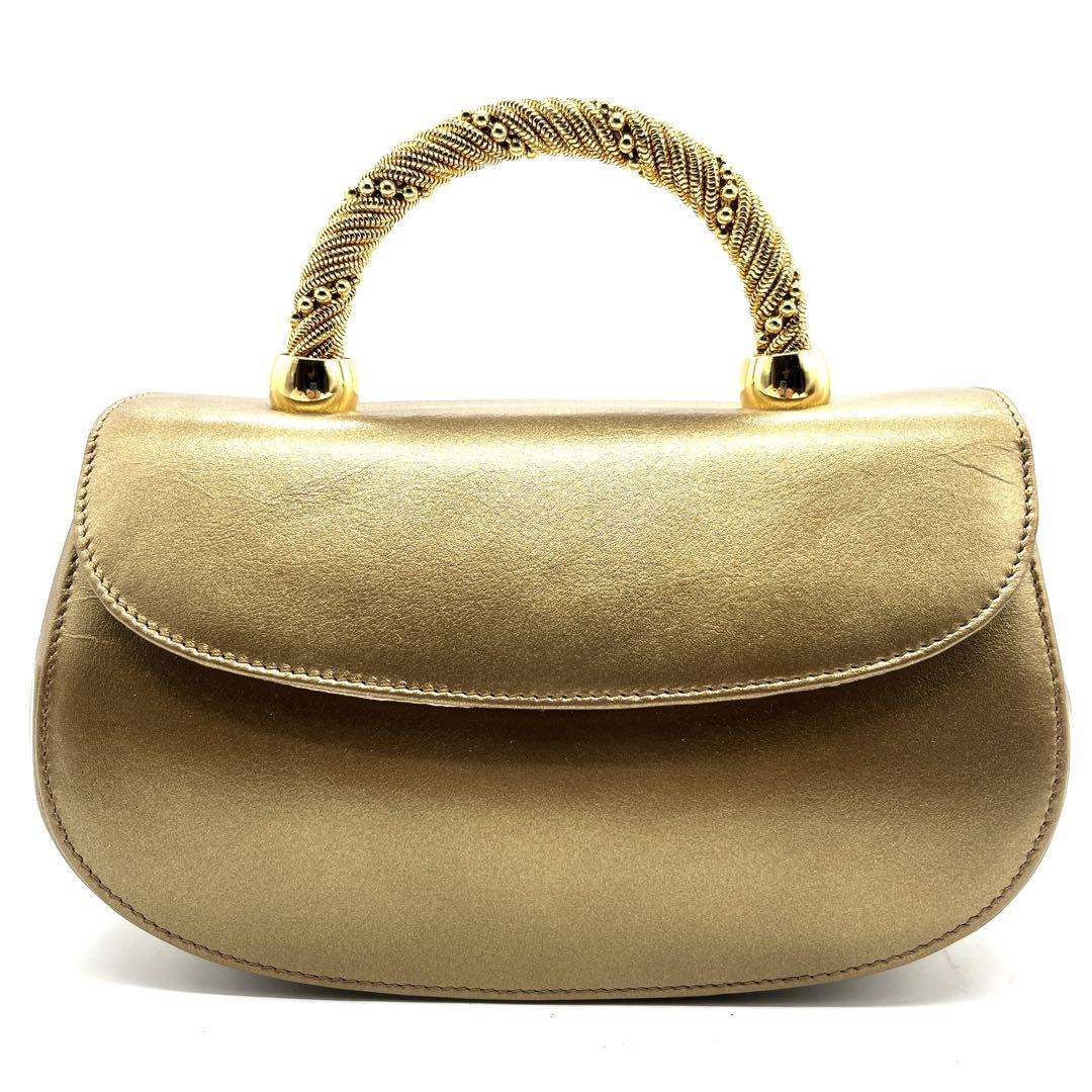 【未使用級 極美品】RODO パーティーバック 2WAY ゴールド ハンドバック