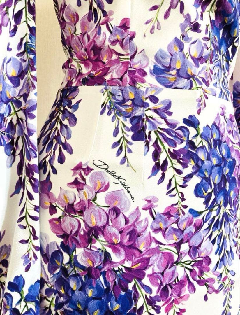 極美品★DOLCE&GABBANA★フローラル★シルク★ロングワンピース
