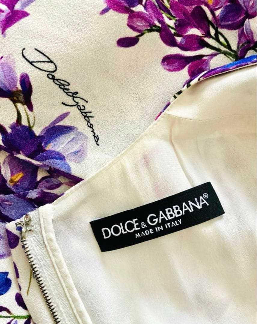 極美品★DOLCE&GABBANA★フローラル★シルク★ロングワンピース