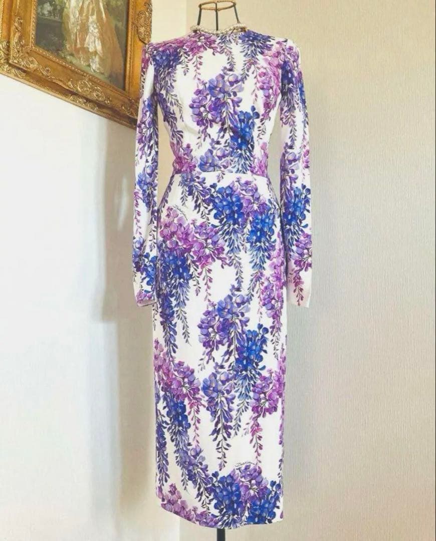 極美品★DOLCE&GABBANA★フローラル★シルク★ロングワンピース