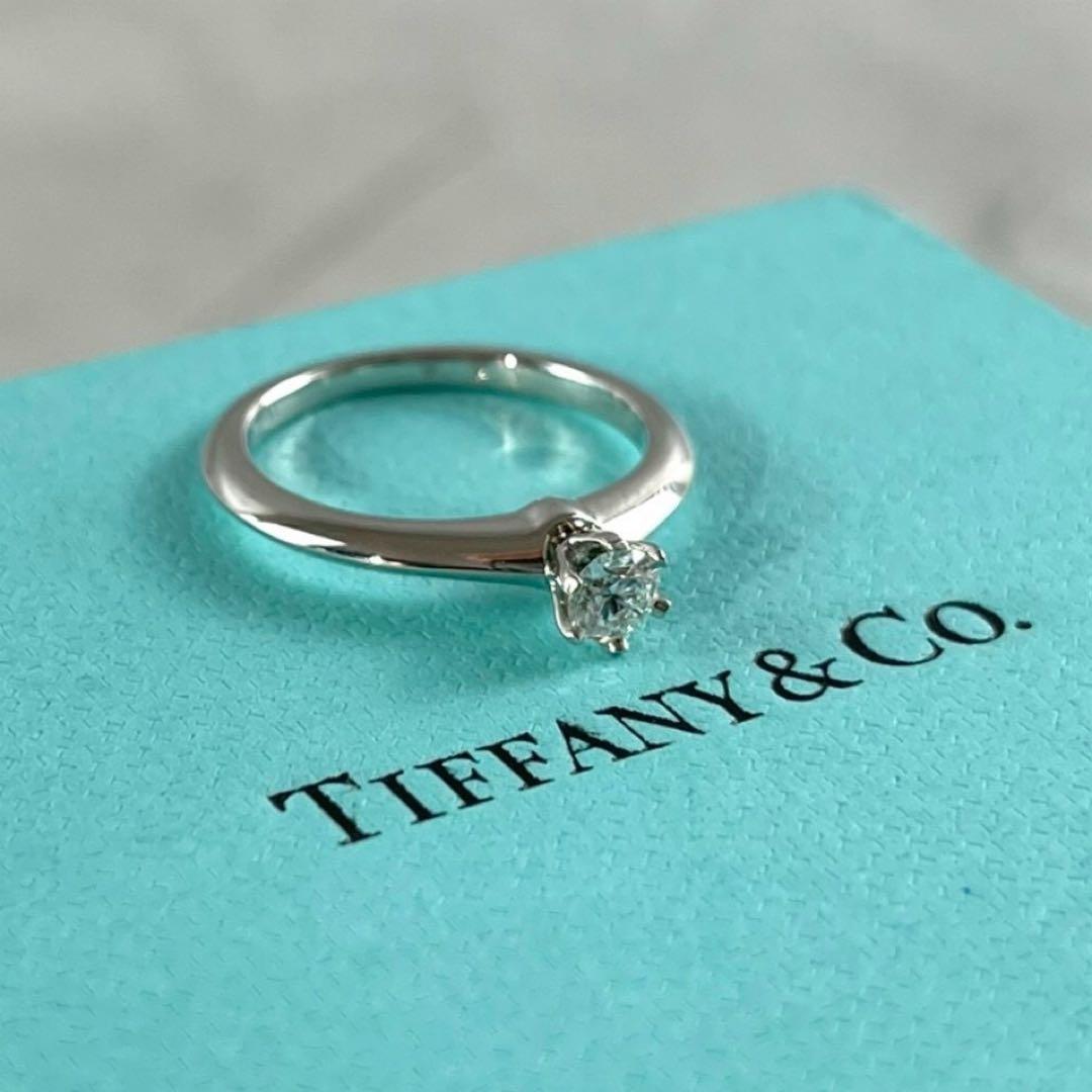 極美品✨Tiffany ソリティア セッティング リング Pt950 ダイヤ