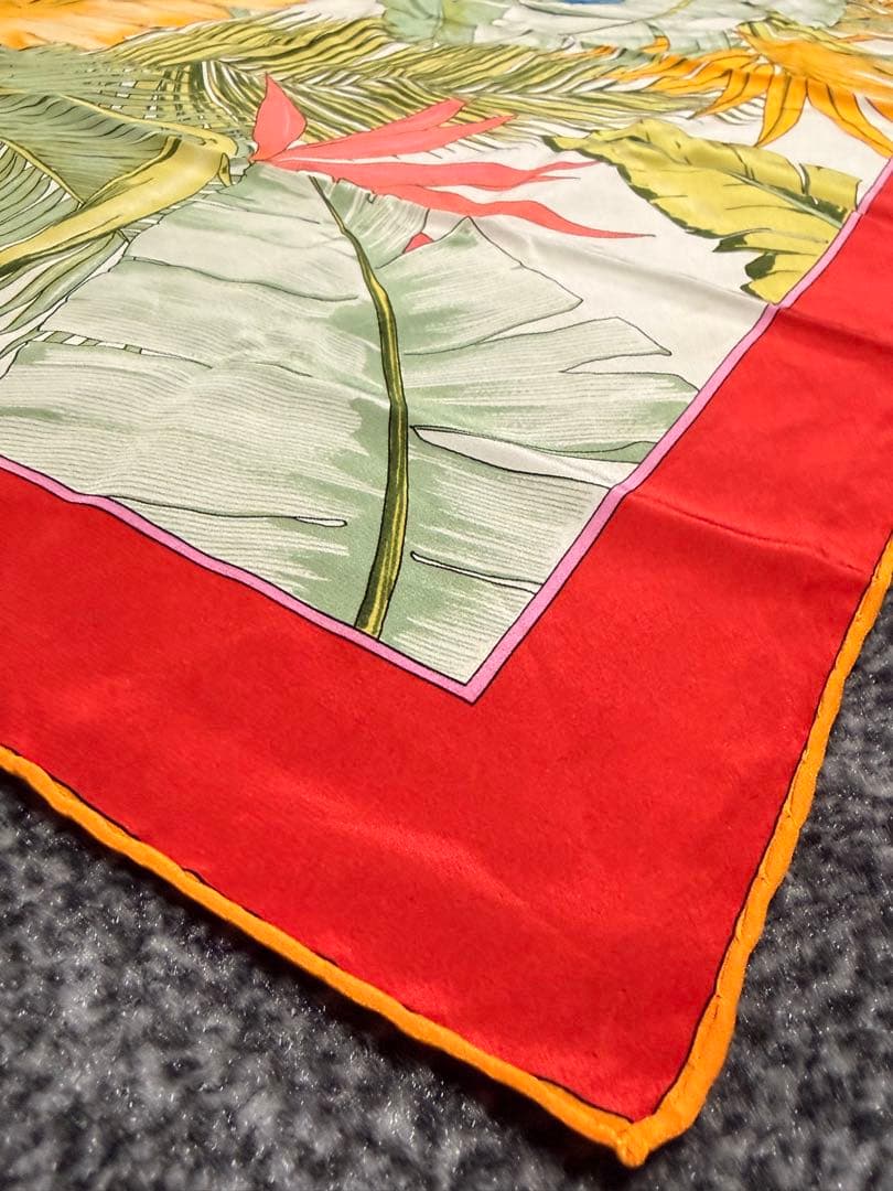 Christian Dior トロピカルスカーフ シルク 約84cm