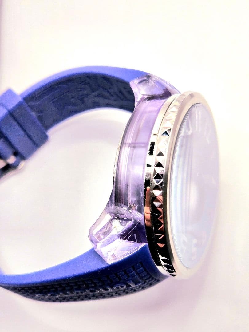 ✩Tendence レインボー FLASH✩ブルー 腕時計 ラバーベルト✩