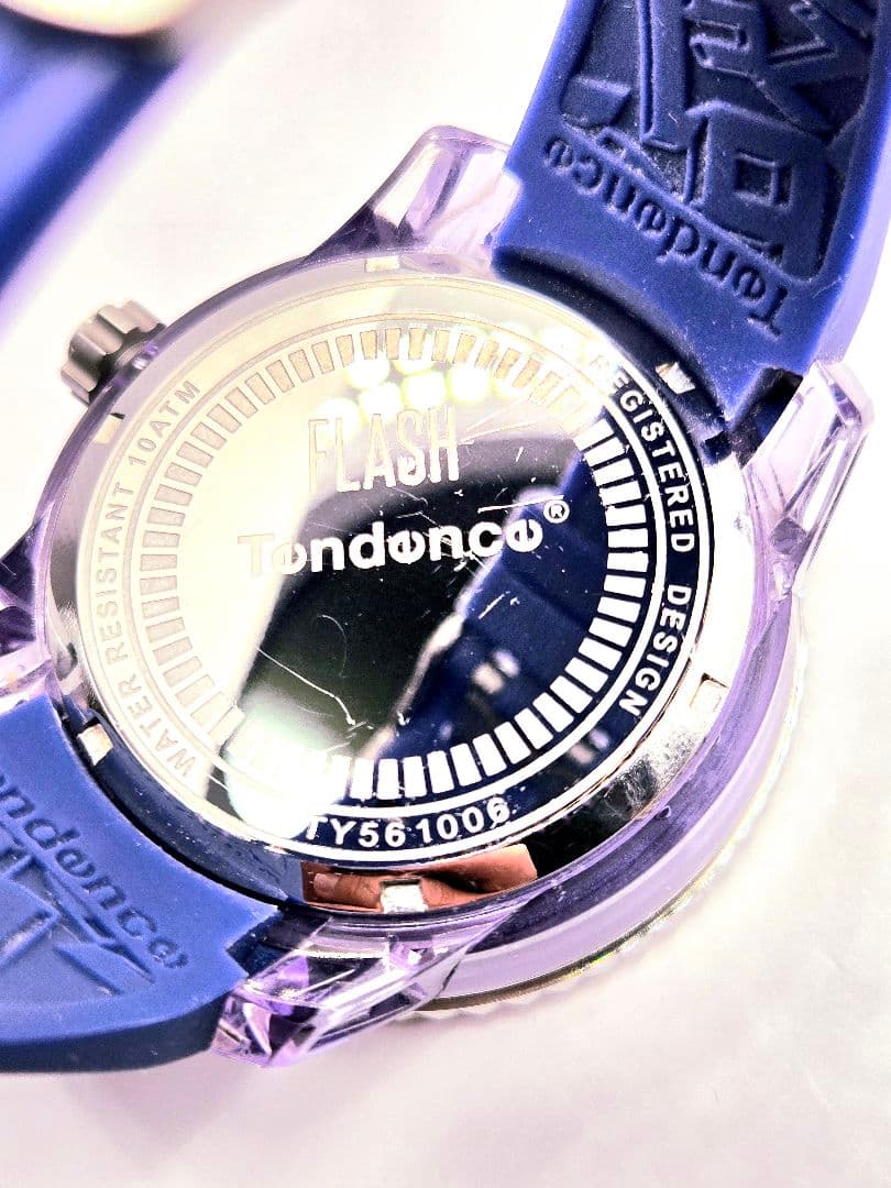 ✩Tendence レインボー FLASH✩ブルー 腕時計 ラバーベルト✩