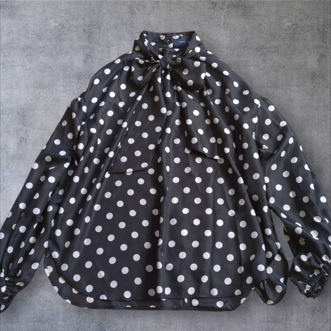 freesia様【美品】SHIPS　ポルカドットボウタイブラウス