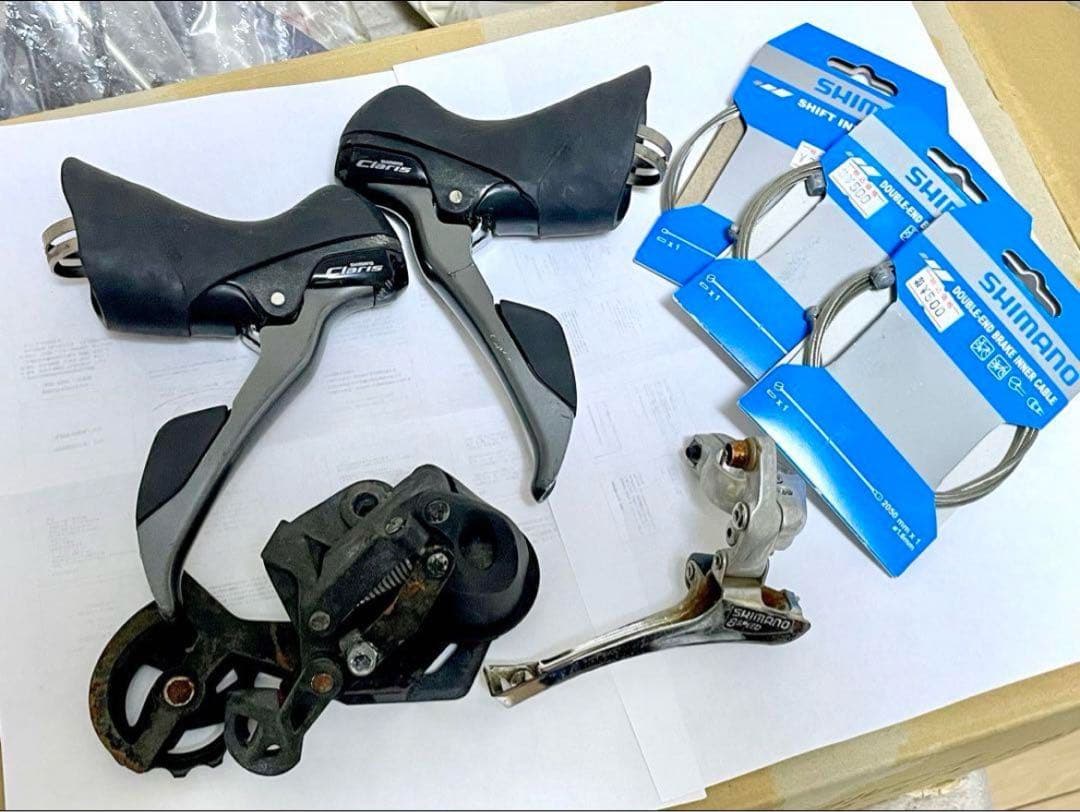 Shimano シフトレバー　ST-R2000 クラリス　ディレイラー セット