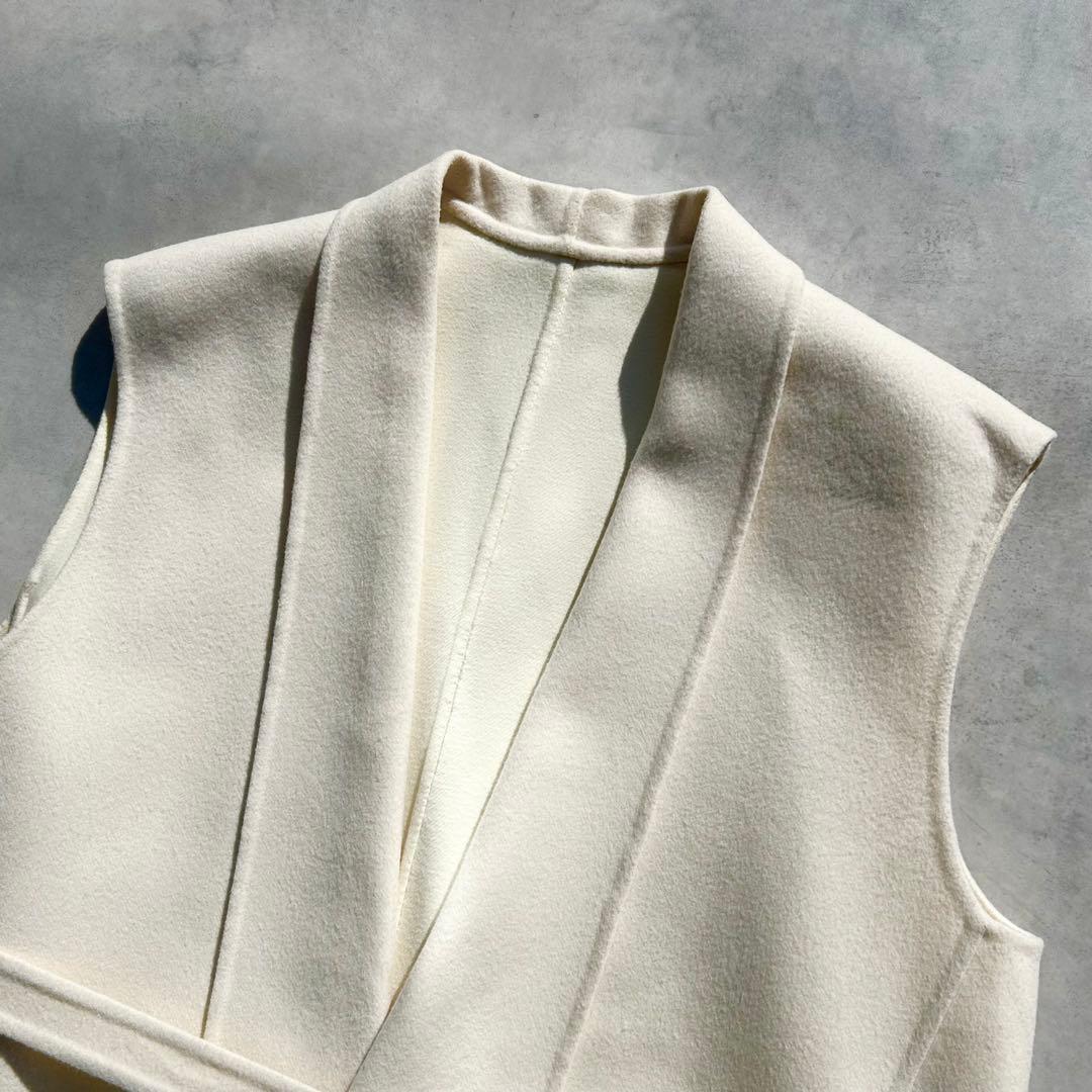 ♡美品♡　ドゥロワー　ウールケヌキショールカラージレ　23AW　定価16万