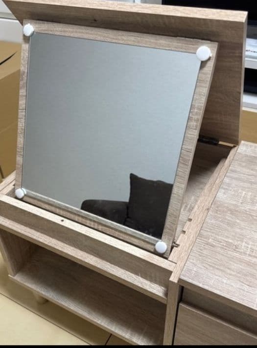 美品　LOWYA テーブルドレッサー 鏡台 メイク