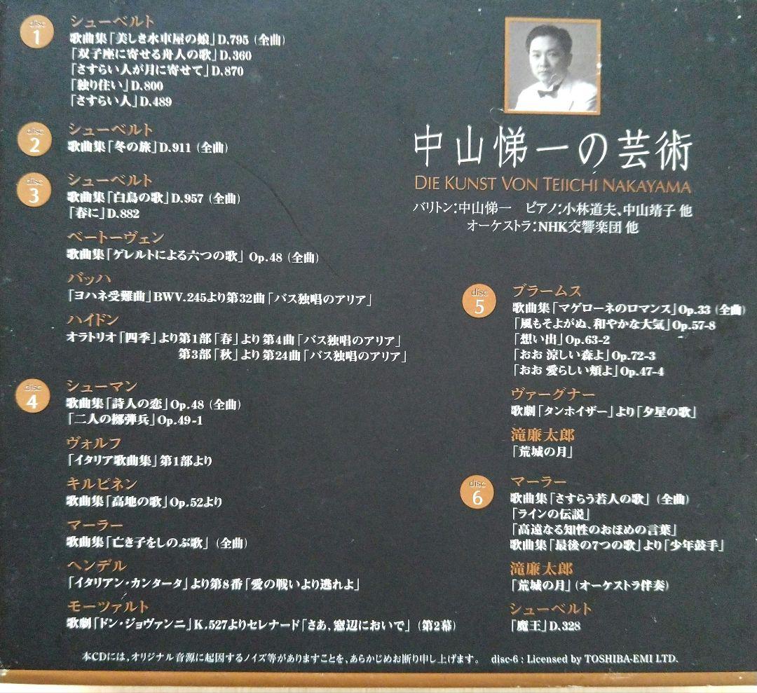 CD6枚組「中山悌一の芸術」