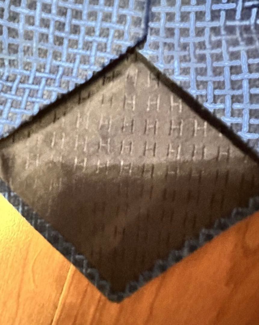 HERMES-PARIS ネイビー 幾何学模様 ネクタイ2本セット