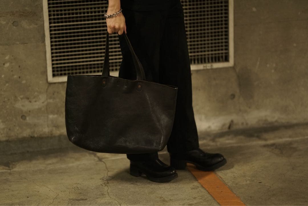 SLOW for Beams 栃木レザー トートバッグ 黒
