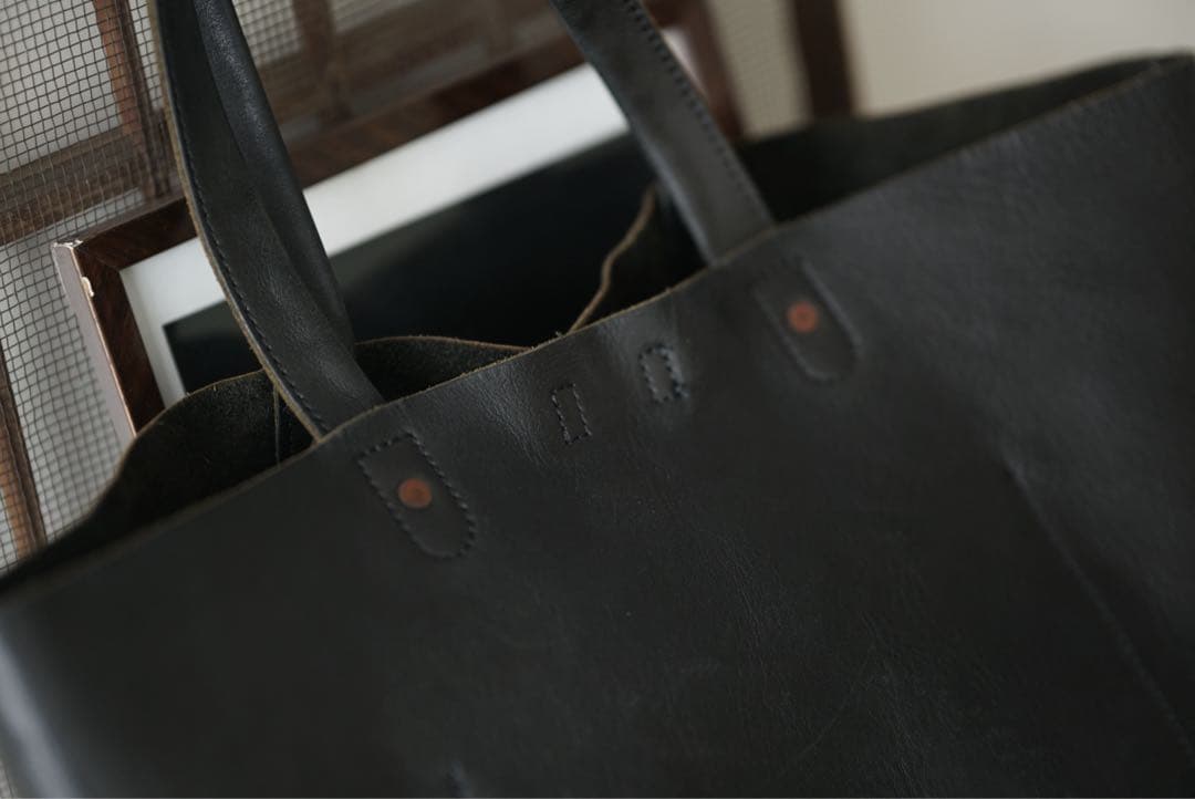 SLOW for Beams 栃木レザー トートバッグ 黒