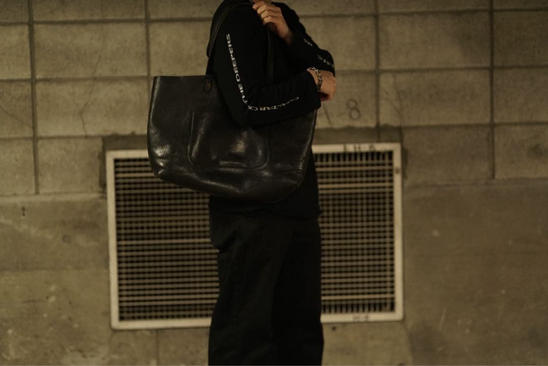 SLOW for Beams 栃木レザー トートバッグ 黒