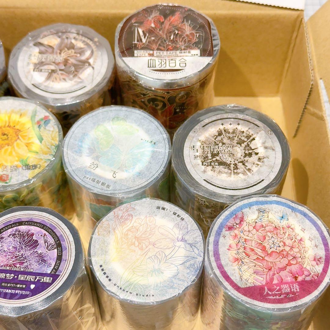 ミ*読様 【暖色系多め】お花マステ 装飾マステ 11巻 新品 まとめ売り 海外マ