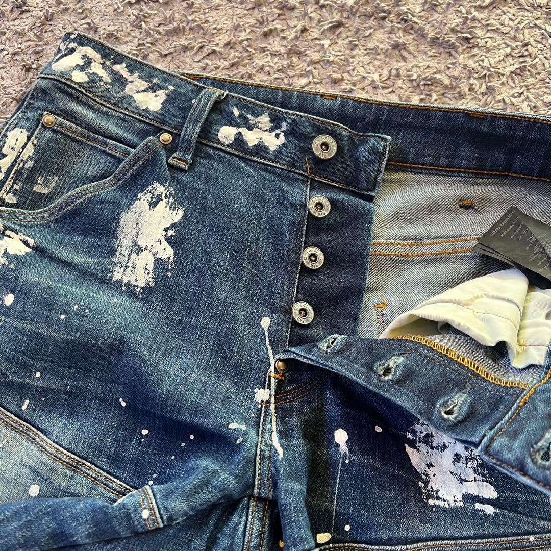 G-STAR RAW 5620 3D SLIM ペイント加工 W28 デニム