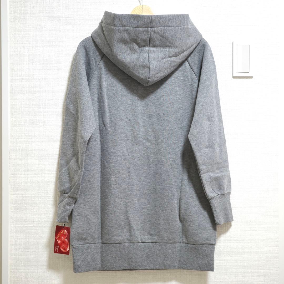 アンドラブ &LOVE QVC Lサイズ ボア裏起毛 パーカーチュニック