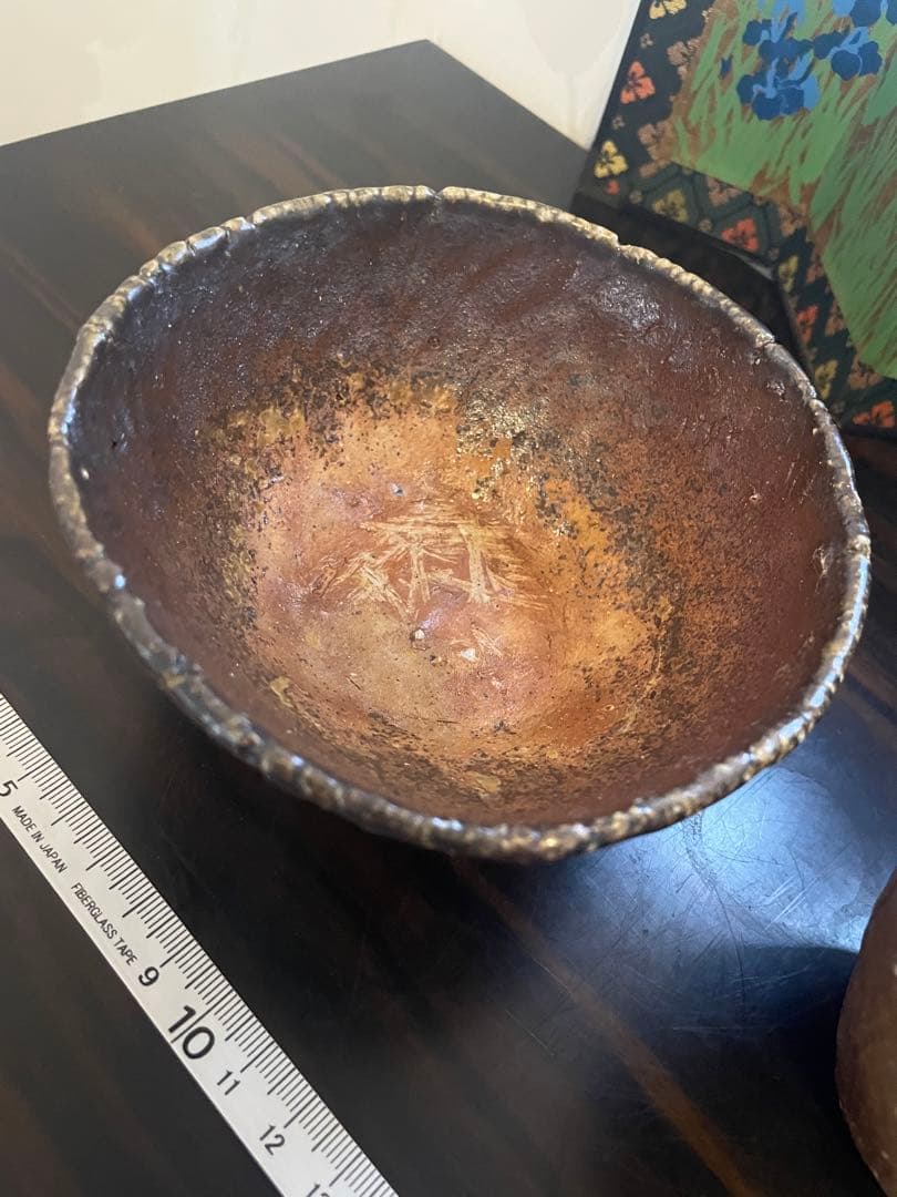 未使用　作家物　備前焼　湯呑み　茶碗　お茶碗　陶器製　2個セット