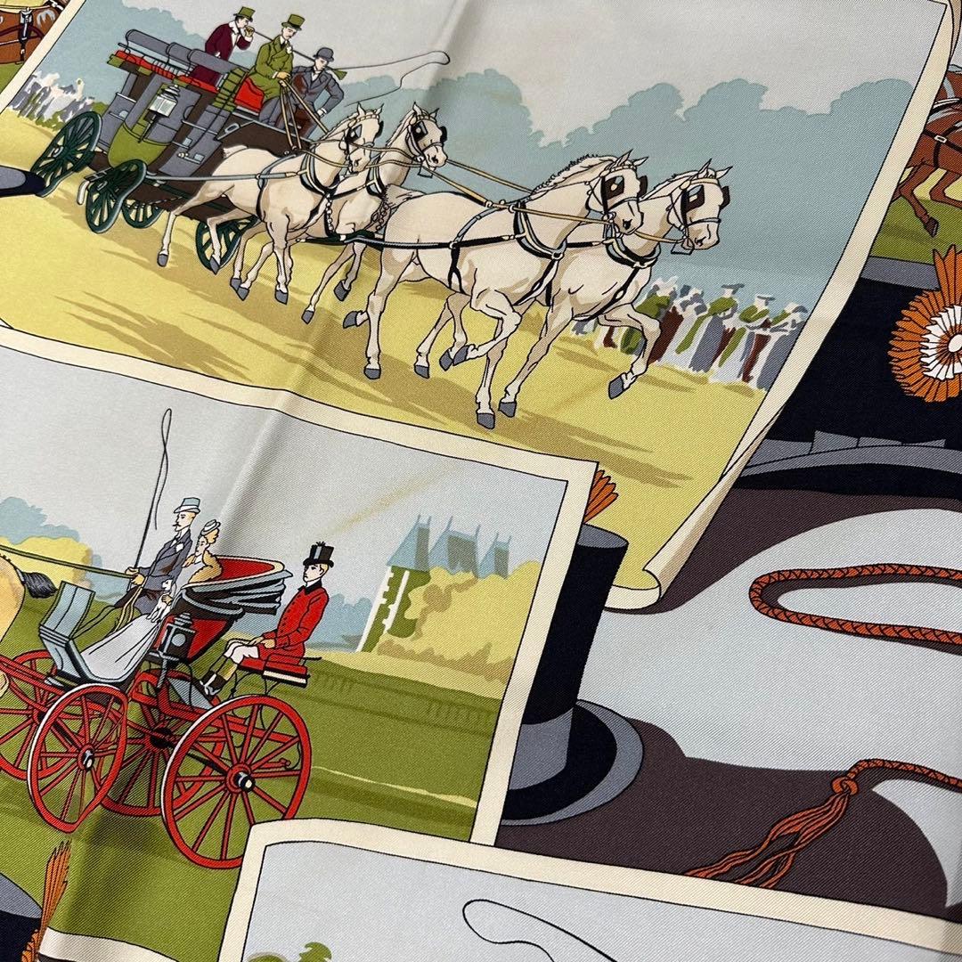 HERMES エルメス カレ90 馬車 ハット