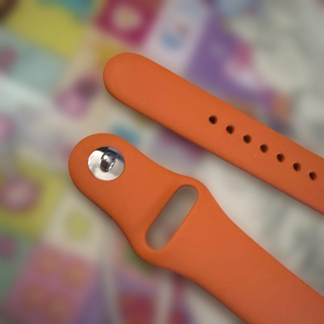装着僅美品Apple Watch エルメス　オレンジ　スポーツバンド　38/40